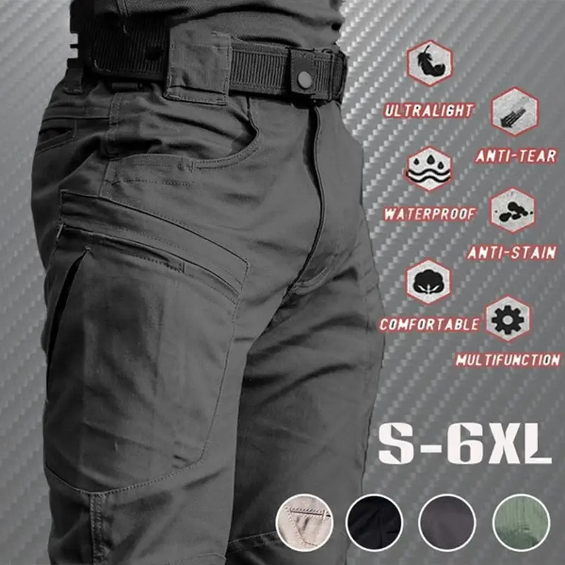 Men's Casual Fashion Trend Casual Pants Urban City Commuter Pants Military Tactical Multi-Pocket Sports Workwear Pants
