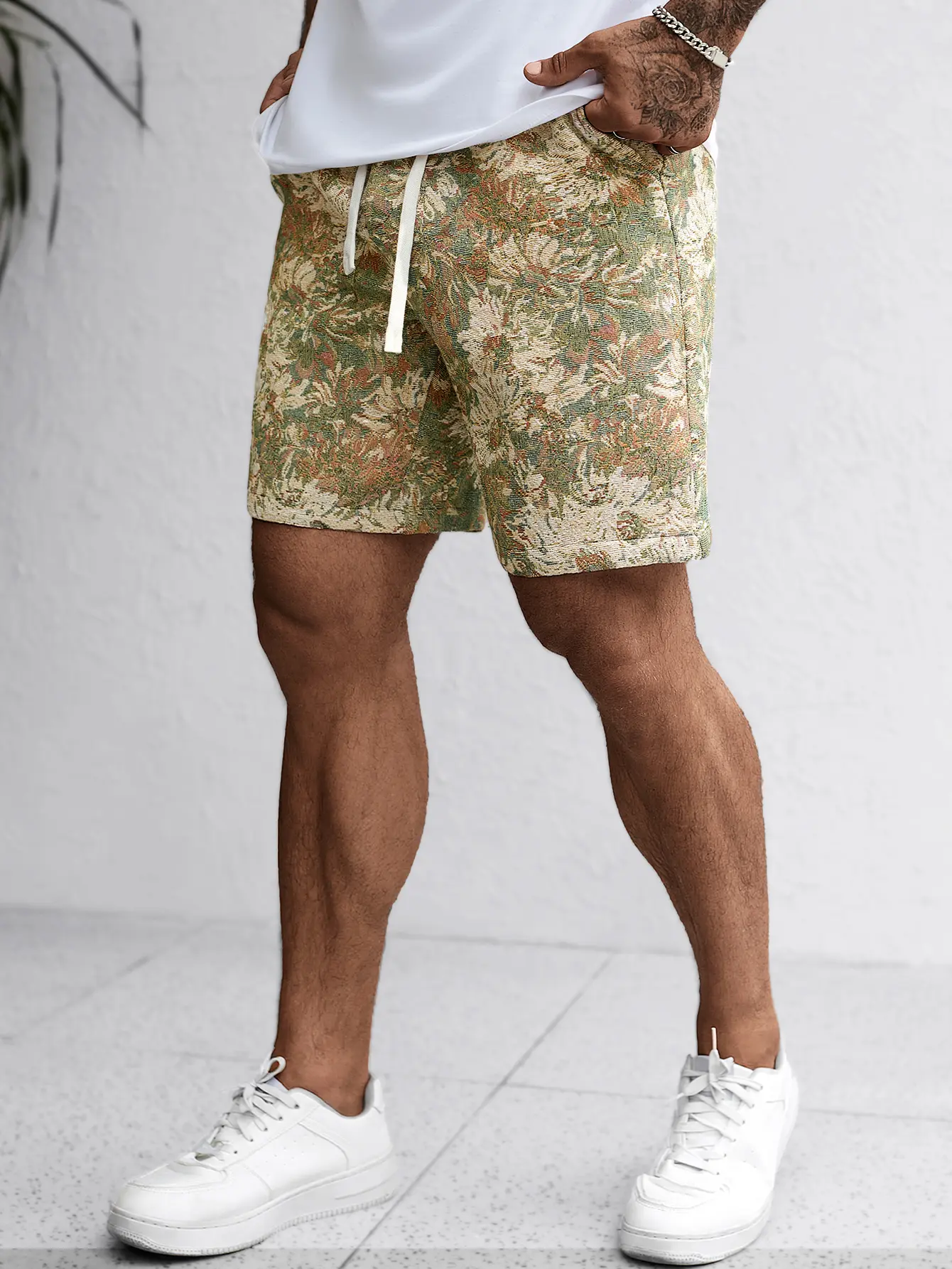 TRAF Spring And Summer New Men's Casual Shorts Outdoor Street Fashion Five Pants High-Quality Printed Beach Pants S-2XL