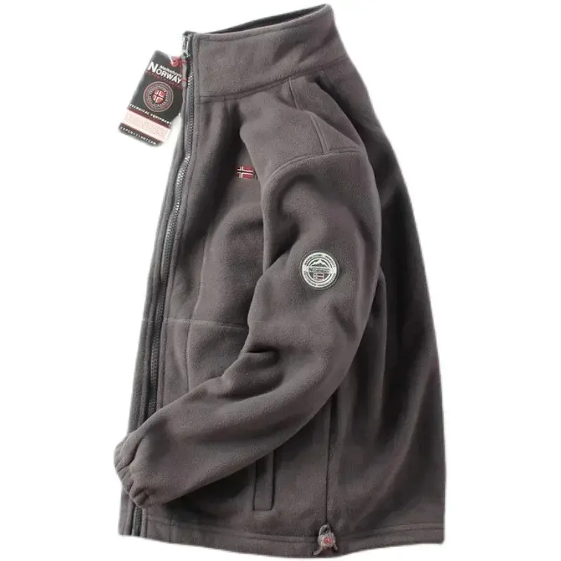 New Men's Padded Windproof Large Size Fleece Warm Fashion Casual Jacket Polar Cold Anti-Freezing Fashion Cotton Jacket