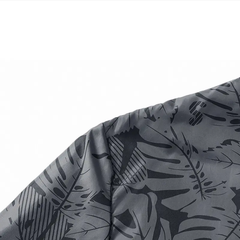 Men's Stylish Hooded Windbreaker Leaf - Print Design Full - Zip Closure Ideal for Outdoor Activities and Casual Wear