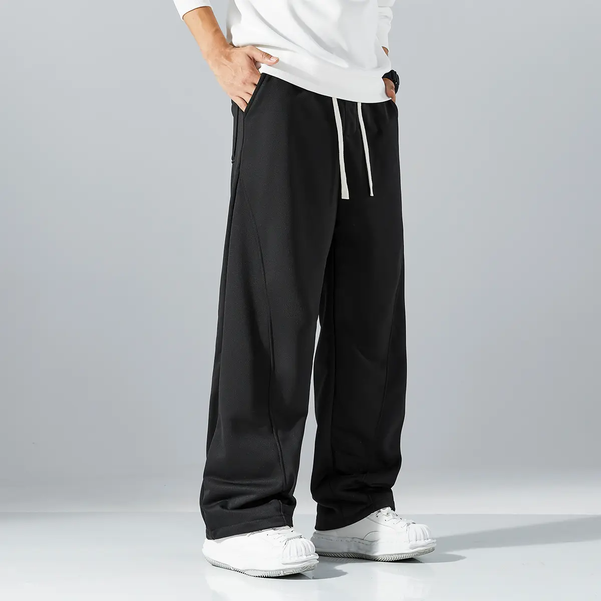 TRAF Men's Straight Sweatpants Sweatpants Men's Running Pants Four Seasons Loose Casual Sweatpants Running Jogging Pants