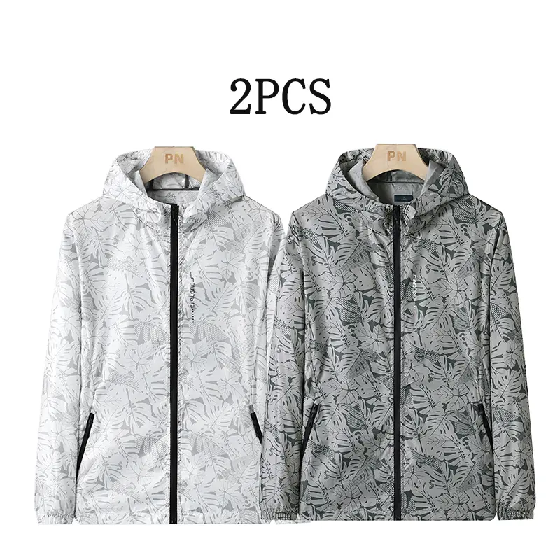 Men's Performance 2 - Pack Hooded Coats Durable Build Adjustable Hoods Great for Spring and Autumn Adventures Comfort