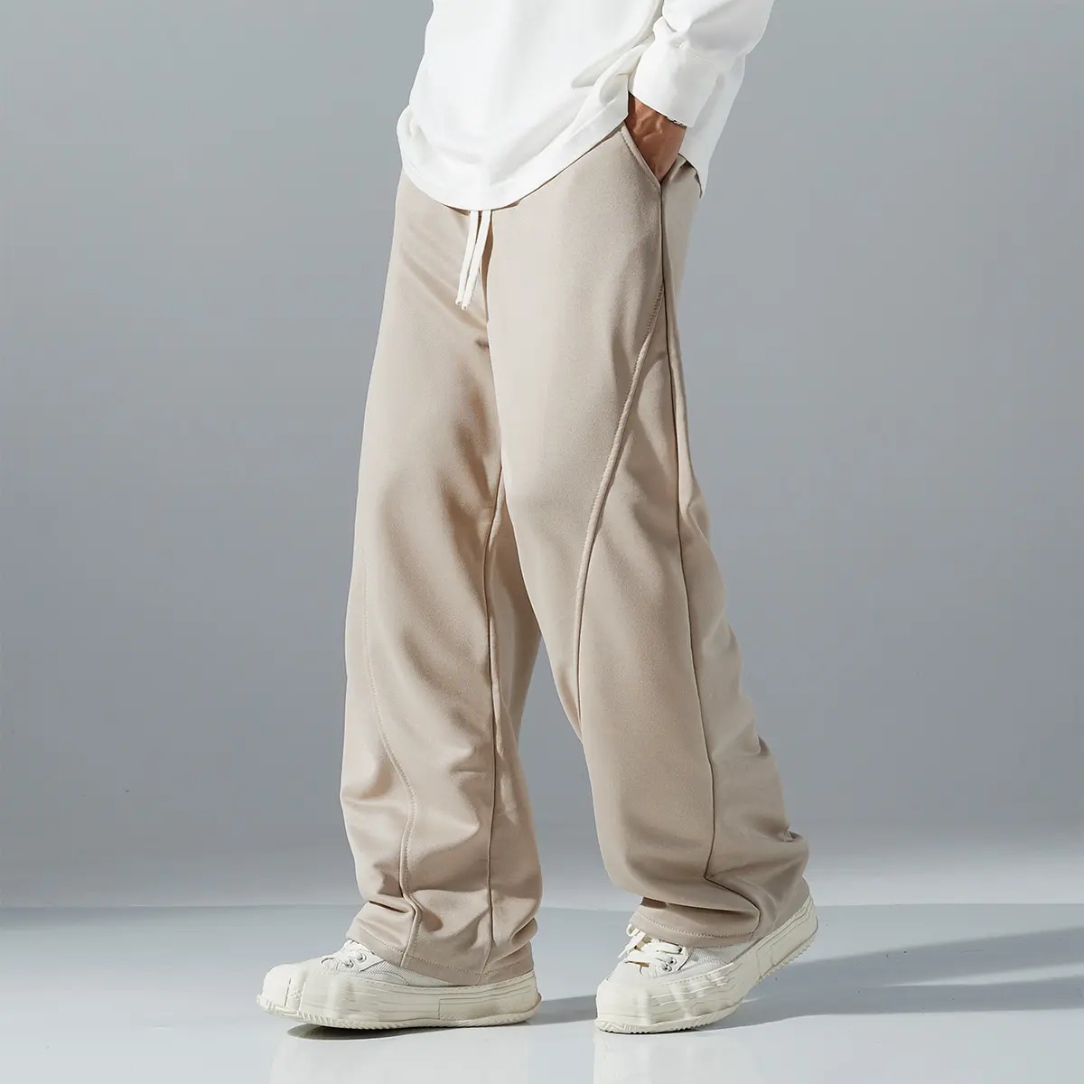 TRAF Men's Straight Sweatpants Sweatpants Men's Running Pants Four Seasons Loose Casual Sweatpants Running Jogging Pants