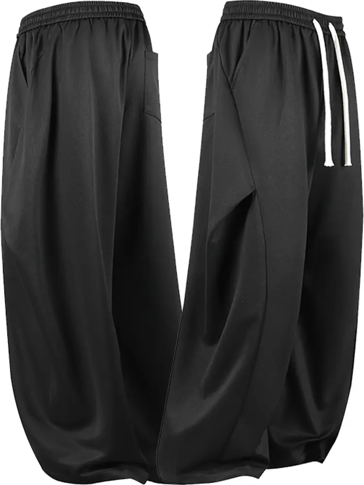 2 Piece Men's Casual Tow Pants, Drawstring Black Gray, Suitable for All Seasons Outing Travel Sports and Holiday Party