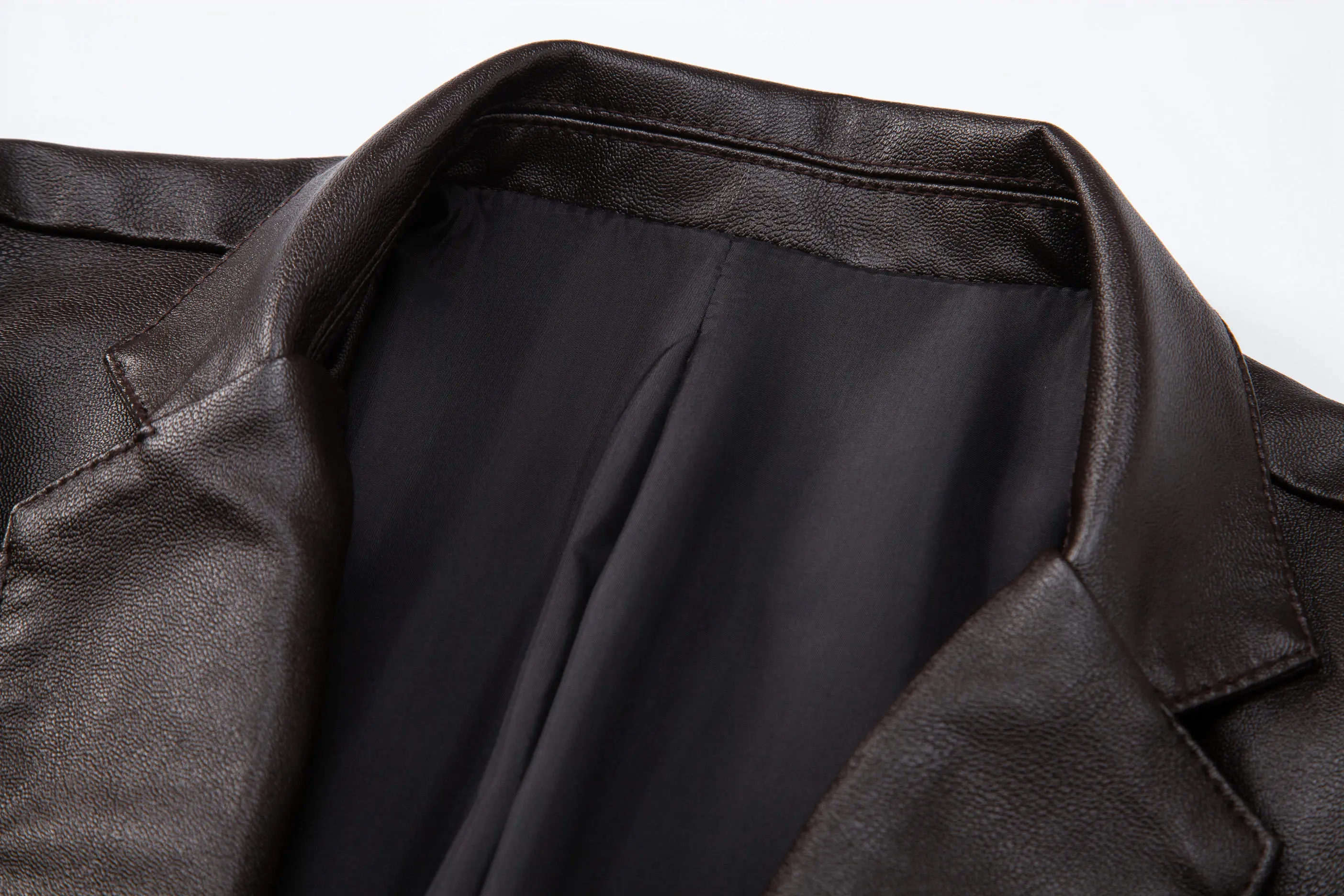 men's casual, fashionable and handsome leather jacket suitable for traveling, cycling, motorcycle jacket, single button