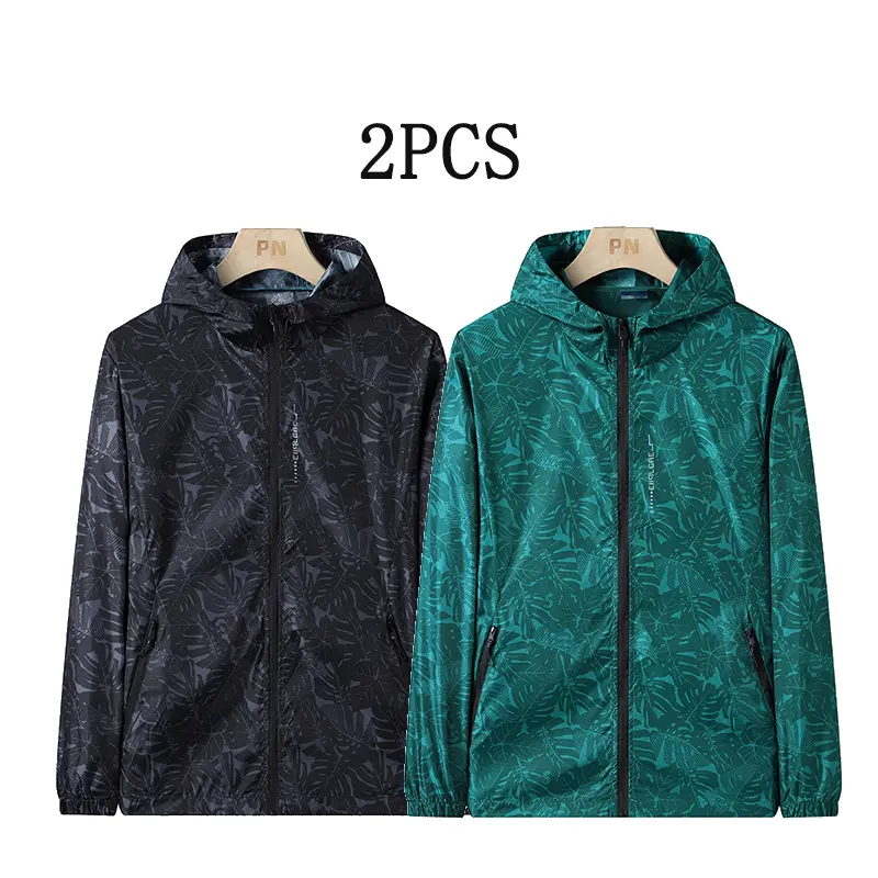 Men's Performance 2 - Pack Hooded Coats Durable Build Adjustable Hoods Great for Spring and Autumn Adventures Comfort