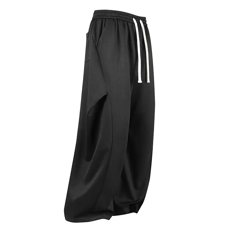 2 Piece Men's Casual Tow Pants, Drawstring Black Gray, Suitable for All Seasons Outing Travel Sports and Holiday Party