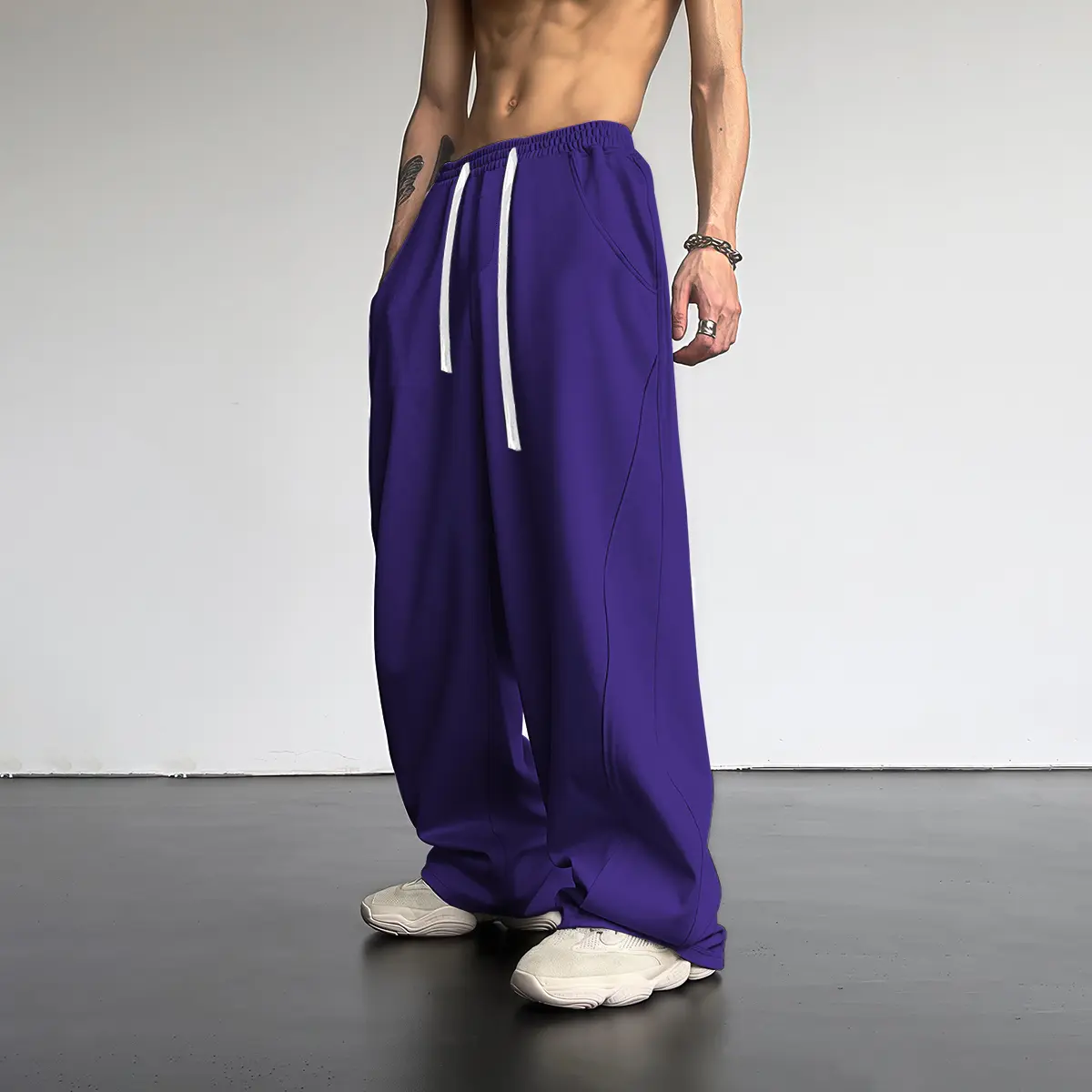 TRAF Men's Straight Sweatpants Sweatpants Men's Running Pants Four Seasons Loose Casual Sweatpants Running Jogging Pants