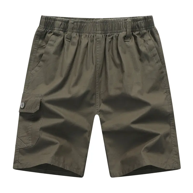 Men's Fashion New Shorts High-Quality Casual Social Breathable Shorts Solid Color Elastic Waist High-Quality Beach Pants