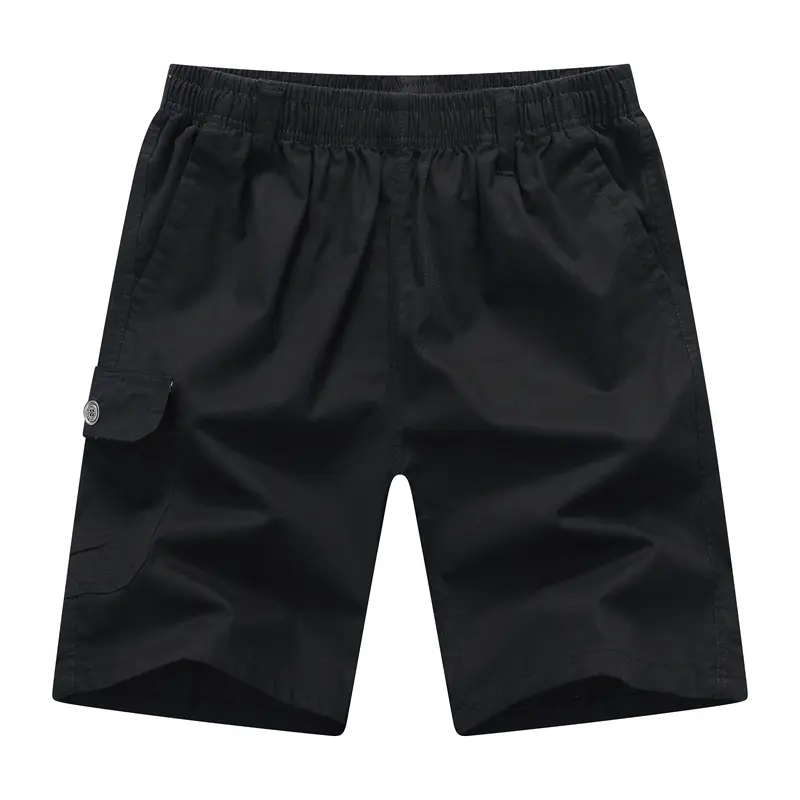 Men's Fashion New Shorts High-Quality Casual Social Breathable Shorts Solid Color Elastic Waist High-Quality Beach Pants