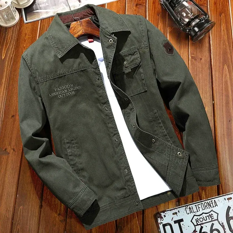 Men Fashion Casual Windbreaker Jacket Coat Men Spring Autumn Bomber Jacket New Hot Outwear Stand Slim Military Jacket Mens