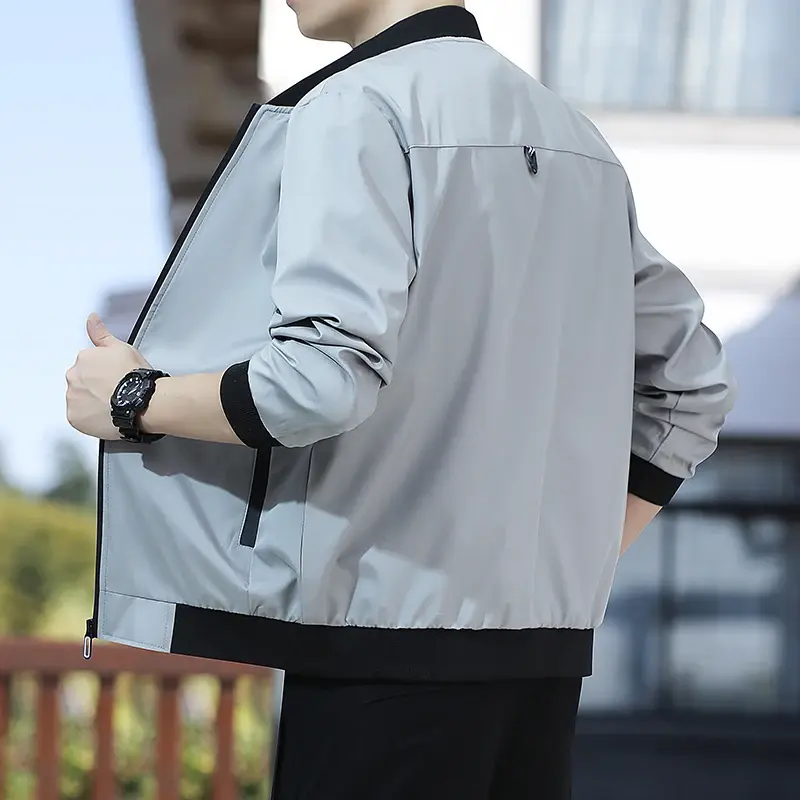 Jacket Mid-aged Men's Lapel Jacket with Zipper Pockets for Formal Business or Casual Wear in Spring Fall New Arrived Coat Men