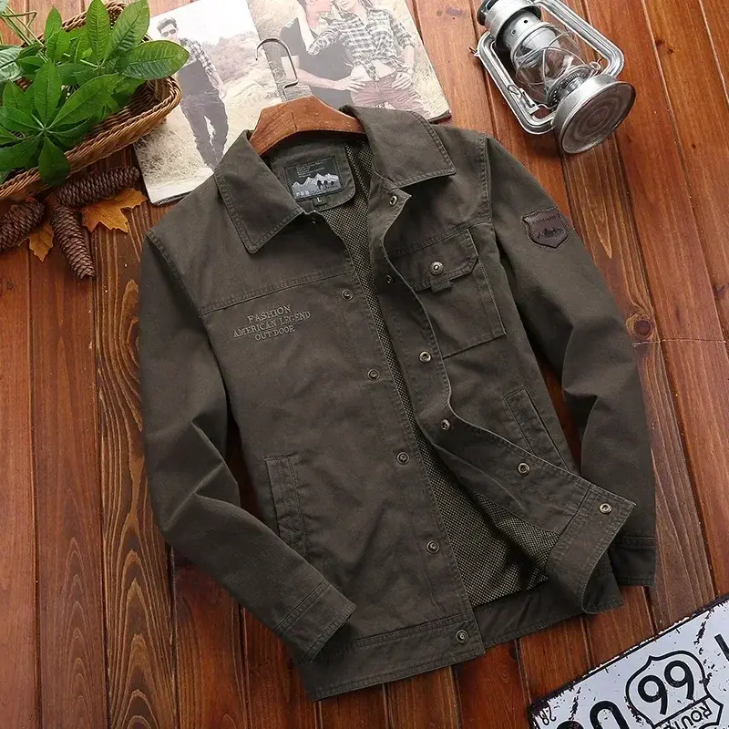 Black Green Military Bomber Cargo Spring Autumn cargo jackets men Oversize 5XL Casual Jackets For Men's Techwear Windproof