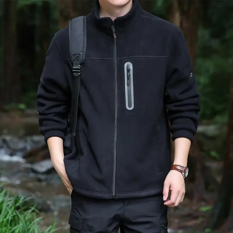 Sweatshirts Fleeced Clothing New Korean Warm Thermal High Quality Zipper Perfect Autumn and Winter Casual Fleece Hoodie men