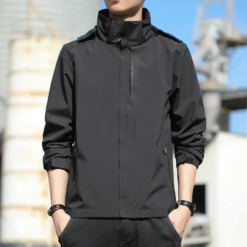 Outdoor Sports Coat Windbreaker Jacket for Men Waterproof Bomber Autumn and Spring Men's Stand Collar Casual Zipper Jacket