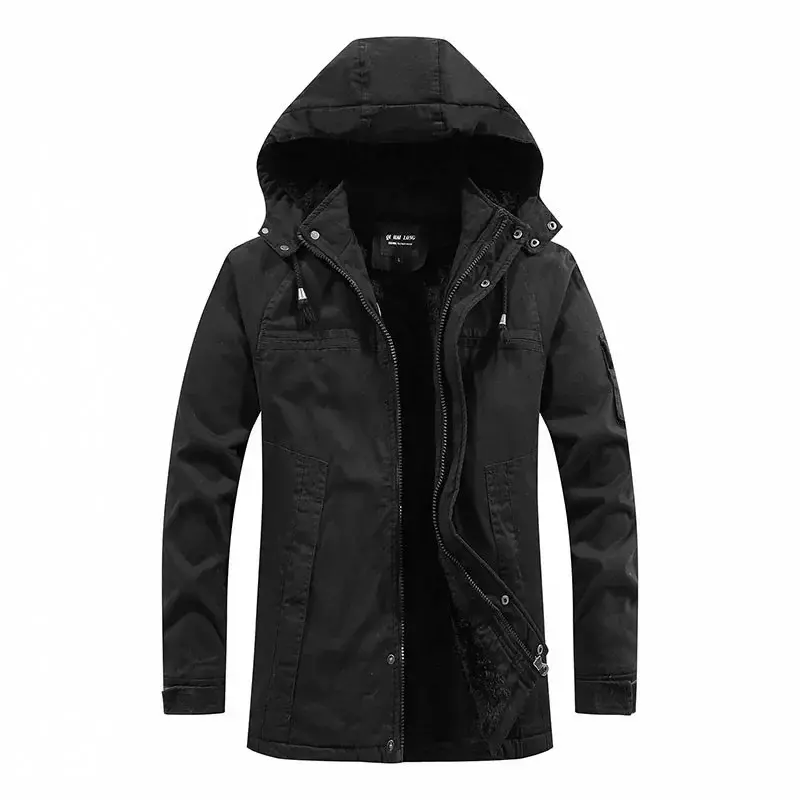 Thicken Fleece Warm Winter Jacket Waterproof Jackets Male Coat Men Parkas Wool winter Men's Cotton-Padded Warm Military jackets