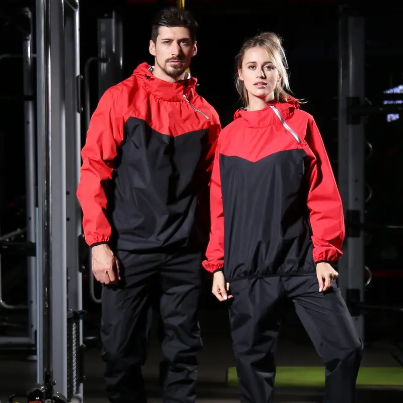 Sweatpants 2 Piece Set New Men's Sportswear Suit Hooded Colorblock Casual Jacket Men's Tracksuits Quick Drying Jacket+Jogging