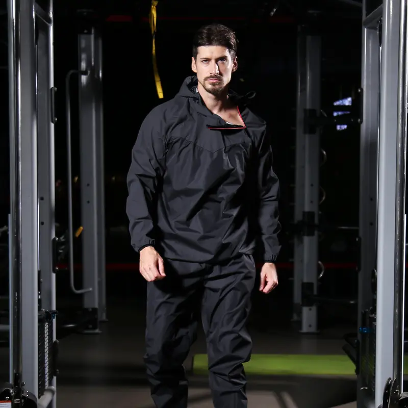 Sweatpants 2 Piece Set New Men's Sportswear Suit Hooded Colorblock Casual Jacket Men's Tracksuits Quick Drying Jacket+Jogging