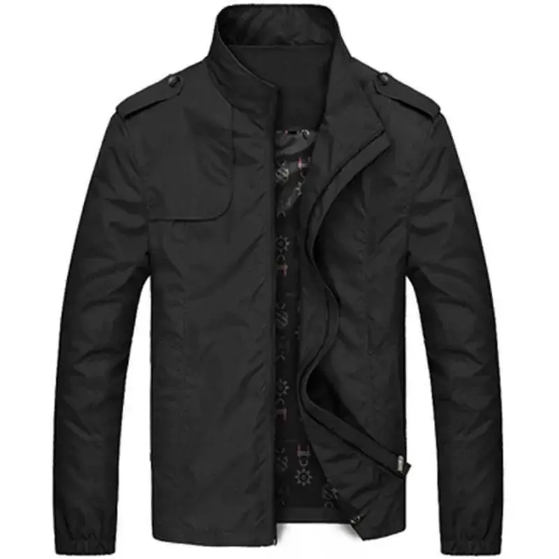 Waterproof jackets Casual Windbreaker Jackets Outdoor Caogo Coat men Plus Size Man Solid Waterproof Men's Zipper Slim fit Jacket