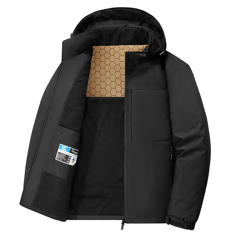 Men's Thick Warm Snow Parka Male Loose Overcoat Hooded Parkas Coat Men Waterproof Windbreaker Parkas Winter Thick Parkas Jacket