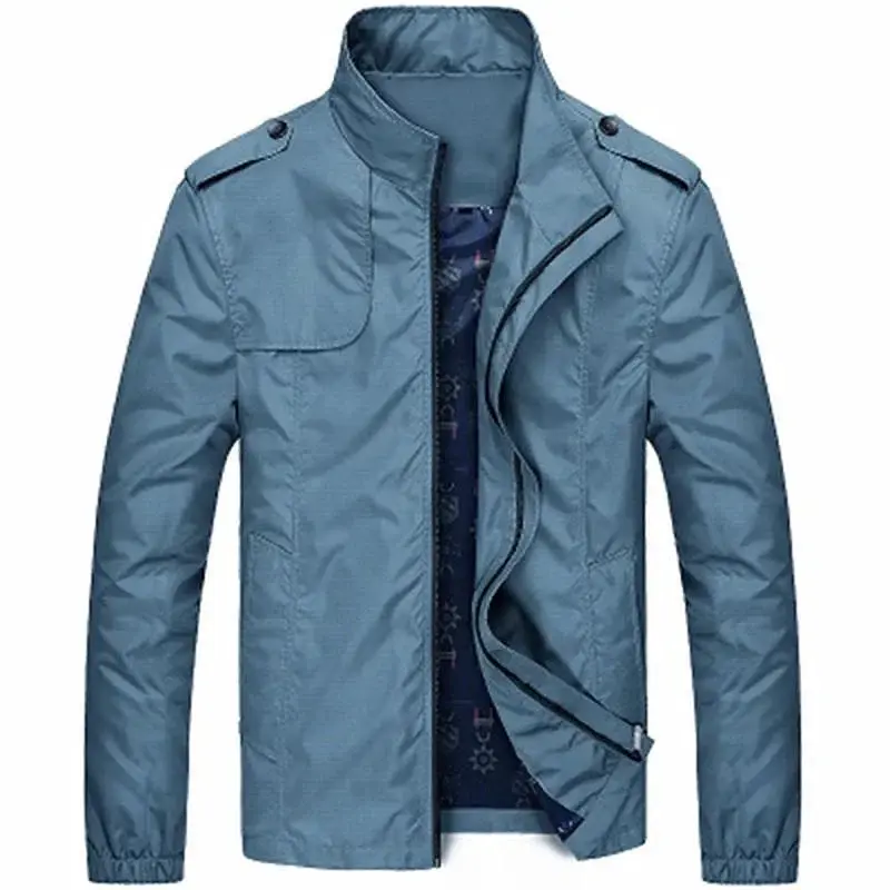 Waterproof jackets Casual Windbreaker Jackets Outdoor Caogo Coat men Plus Size Man Solid Waterproof Men's Zipper Slim fit Jacket