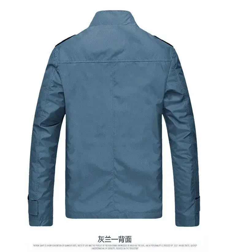 Waterproof jackets Casual Windbreaker Jackets Outdoor Caogo Coat men Plus Size Man Solid Waterproof Men's Zipper Slim fit Jacket