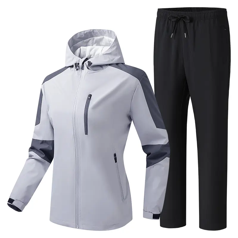 Men Waterproof Jogger Running Set Loose Fit Outdoor Training Tracksuits Men's Sets Spring Sportswear Workout Sportsuits Clothing