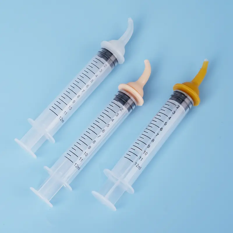 12ml Pet Feeding Nipple For Puppy Dog Cat Hamster Feeding Pacifier Medicine Feeding Oral Syringe With Silicone Nipple Feeder 1Pc