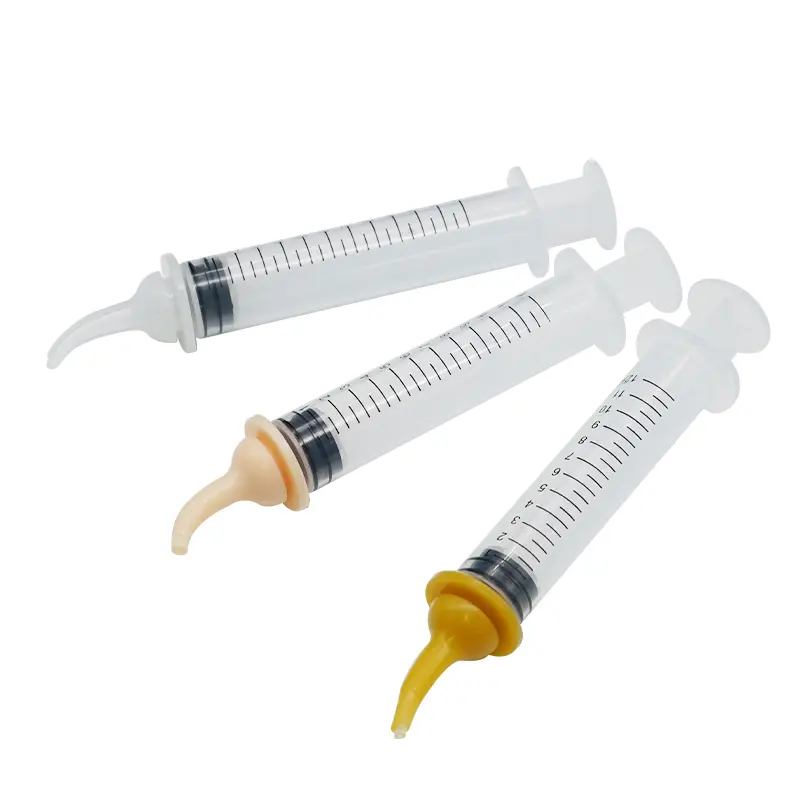 12ml Pet Feeding Nipple For Puppy Dog Cat Hamster Feeding Pacifier Medicine Feeding Oral Syringe With Silicone Nipple Feeder 1Pc