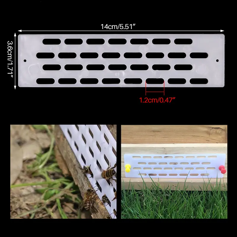 10PCS Bees Tool Plastic Anti Escape Fly Anti-Run Sheet Pieces Yellow White Holes Spacer Beekeeping Nest Door Plate Supplies