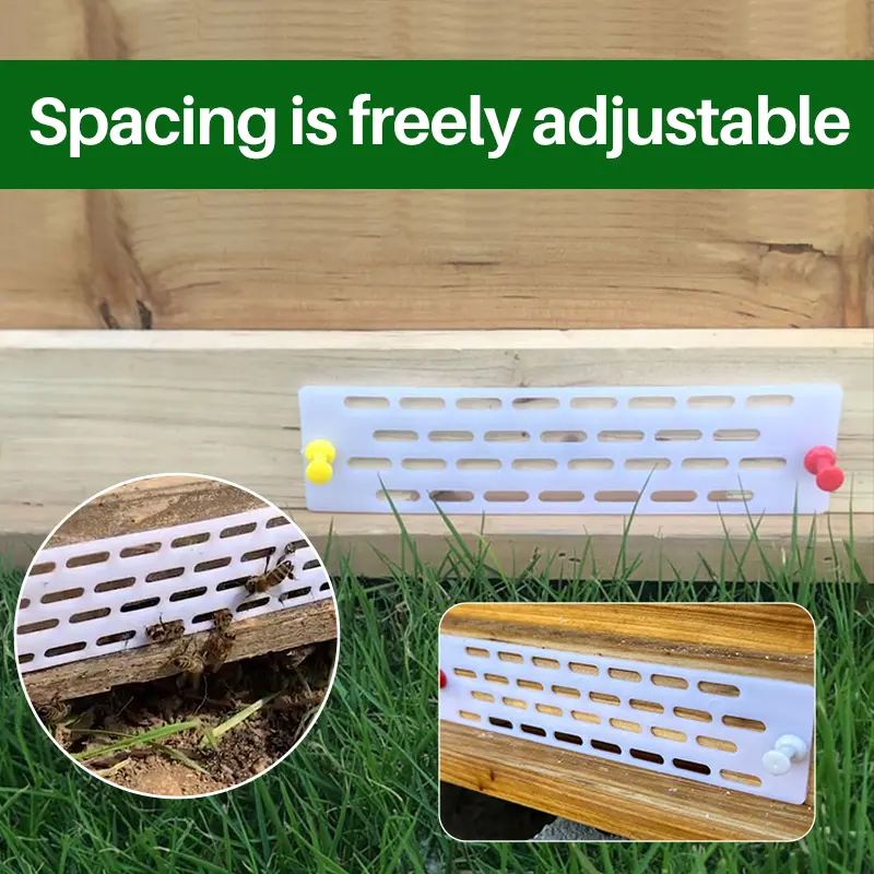10PCS Bees Tool Plastic Anti Escape Fly Anti-Run Sheet Pieces Yellow White Holes Spacer Beekeeping Nest Door Plate Supplies