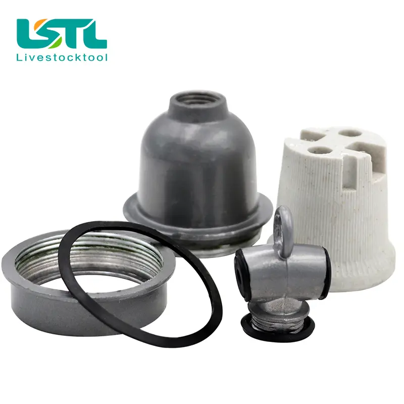 220V Insulation Waterproof Pet Heating Lamp Holder Ceramic Beast with A Small Lamp Holder Heat Lamp Farms Small Tee Lamp Holder