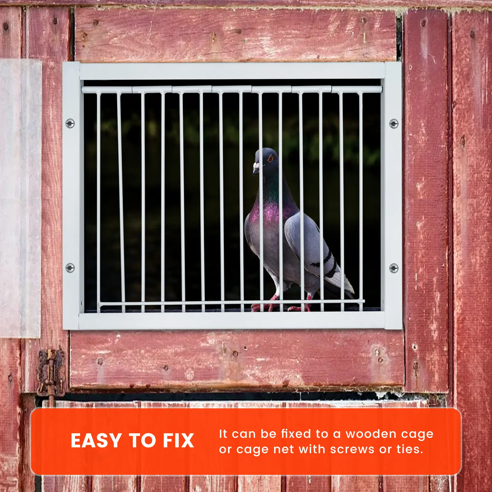 30cm Pigeon Cage Door Metal Wire Bars Frame Entrance Trapping Doors Loft Birds Supplies Catching Bar Entry Curtain Removable