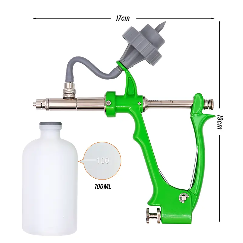 2ml/5ml Automatic Animal Continuous Syringe Veterinary Injection With Bottles Vaccination Double vaccine bottle