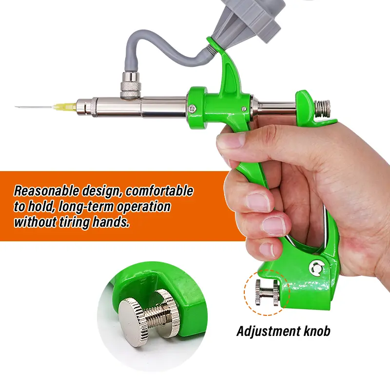 2ml/5ml Automatic Animal Continuous Syringe Veterinary Injection With Bottles Vaccination Double vaccine bottle