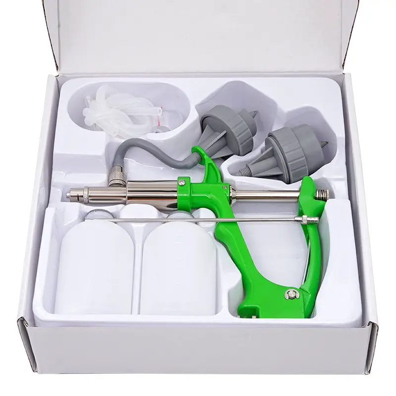 2ml/5ml Automatic Animal Continuous Syringe Veterinary Injection With Bottles Vaccination Double vaccine bottle