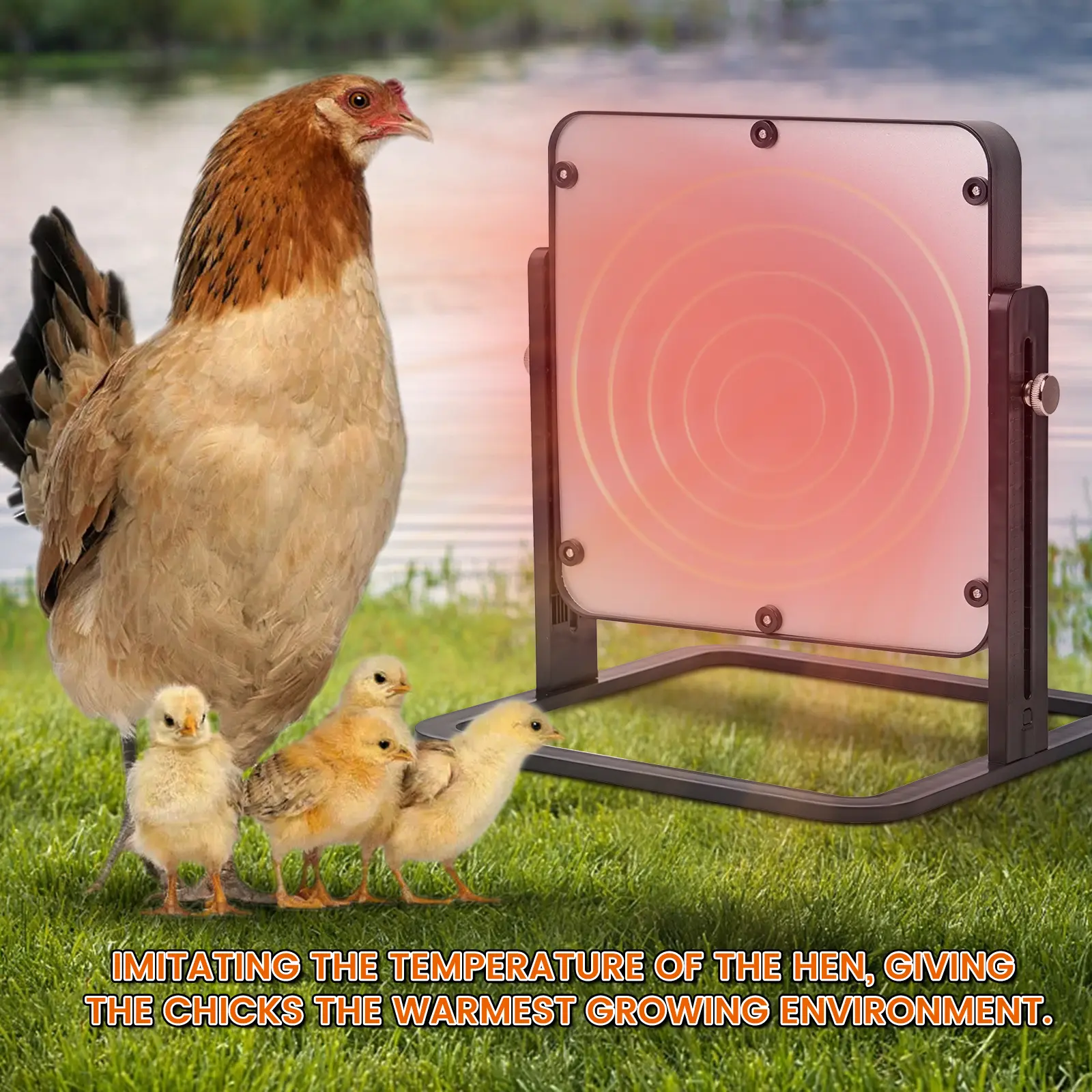 New Upgraded Electric Pet Animls Brooder Chick Heating Plate Adjustable Height Heat Plate For Ducklings Small Pet-Black