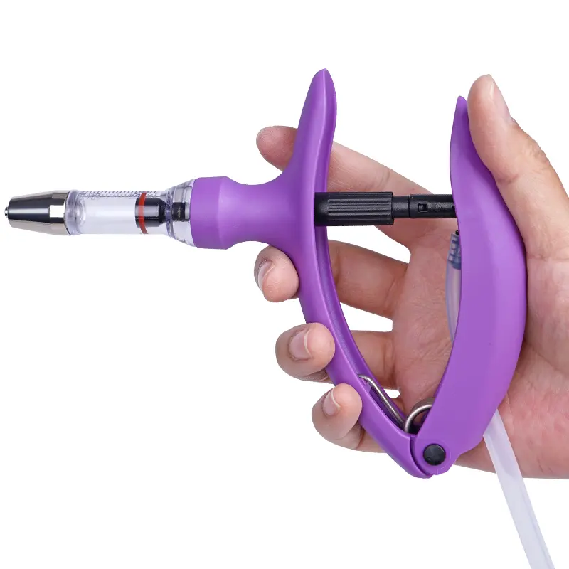 2ml/5ml Animal Veterinary Continuous Syringe Injection Adjustable Chicken Feeding Vaccine Device Free Needle Farm Too