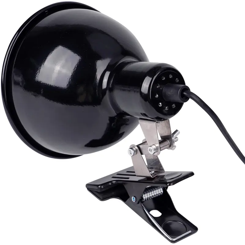 Reptile Heat Lamp Holder Clamp Adjustable Habitat Lighting Fixture for Tortoise Turtles Lizard Heating Lamp Holder Without Lamp