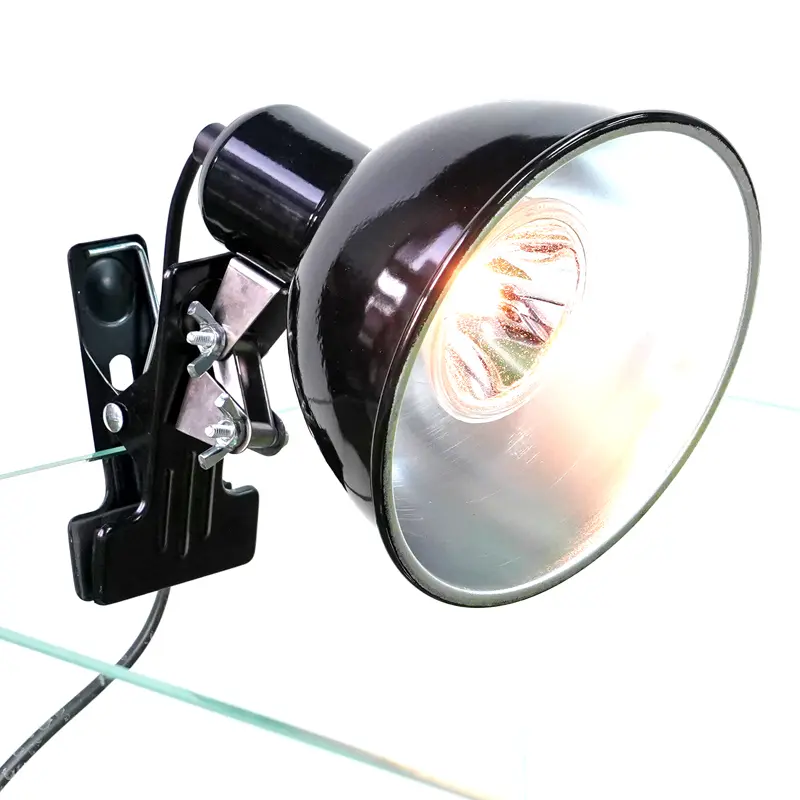 Reptile Heat Lamp Holder Clamp Adjustable Habitat Lighting Fixture for Tortoise Turtles Lizard Heating Lamp Holder Without Lamp
