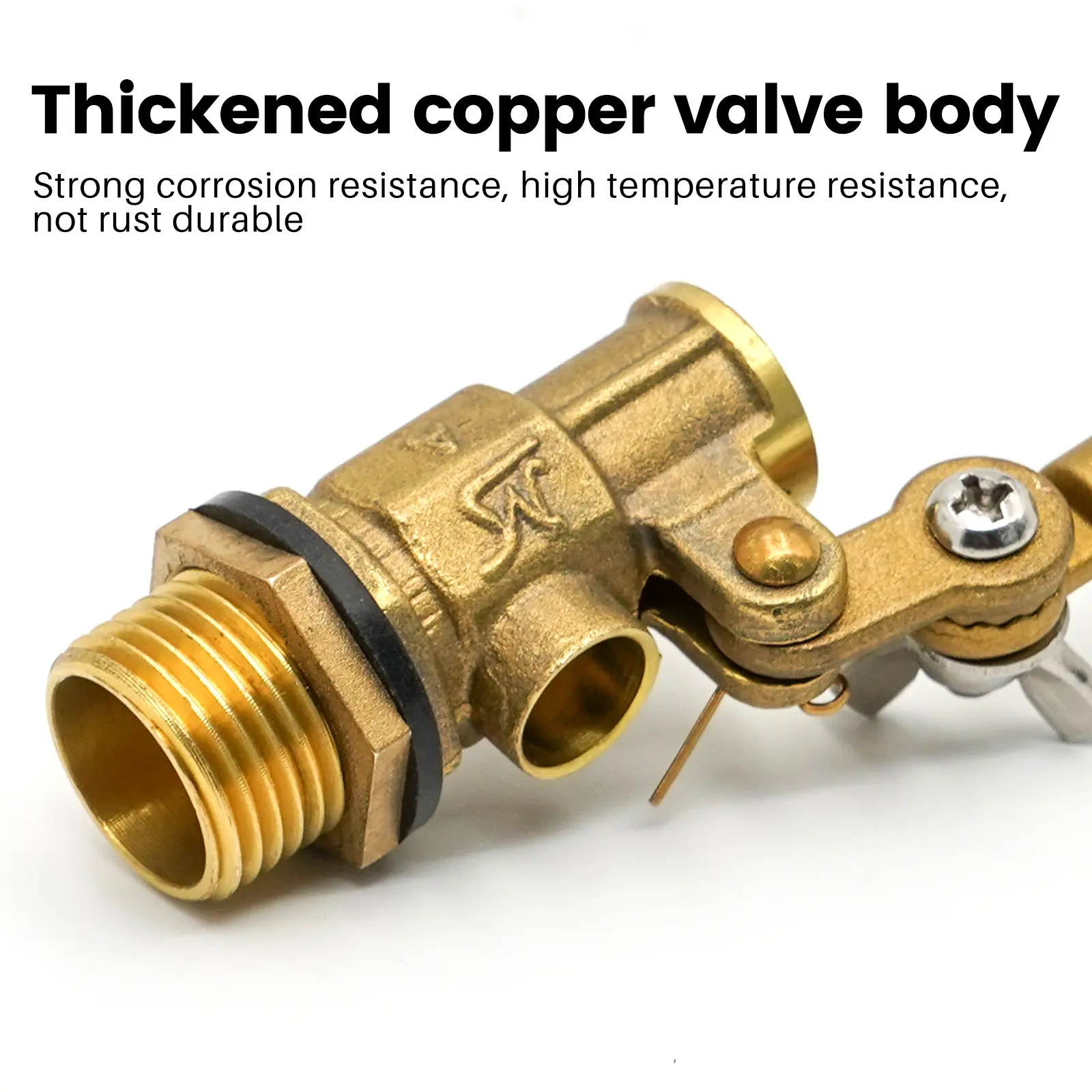 1/2 Inch Male Thread Water Level Copper Valve Tower Float Ball Valve Tank Valve Water Tank Water Level Valve Accessories 1/2Pcs