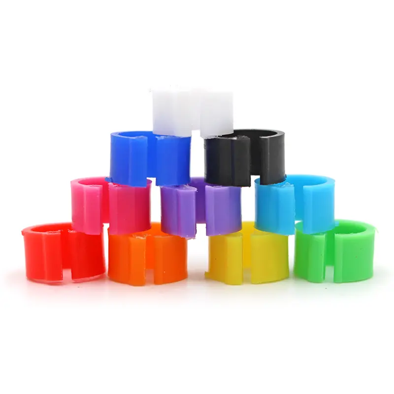 100Pcs Birds Pigeon Feet Rings 10 Colors Inner Diameter 8mm Plastic Dove Clip Ring Pigeon Dove Quail Foot Ring