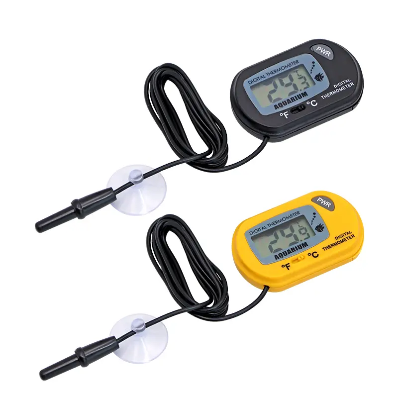 Digital Lcd Aquarium Thermometer Waterproof Fish Tank Sensor with Probe Temperature Sensor Measuring Tool with Suction Cup