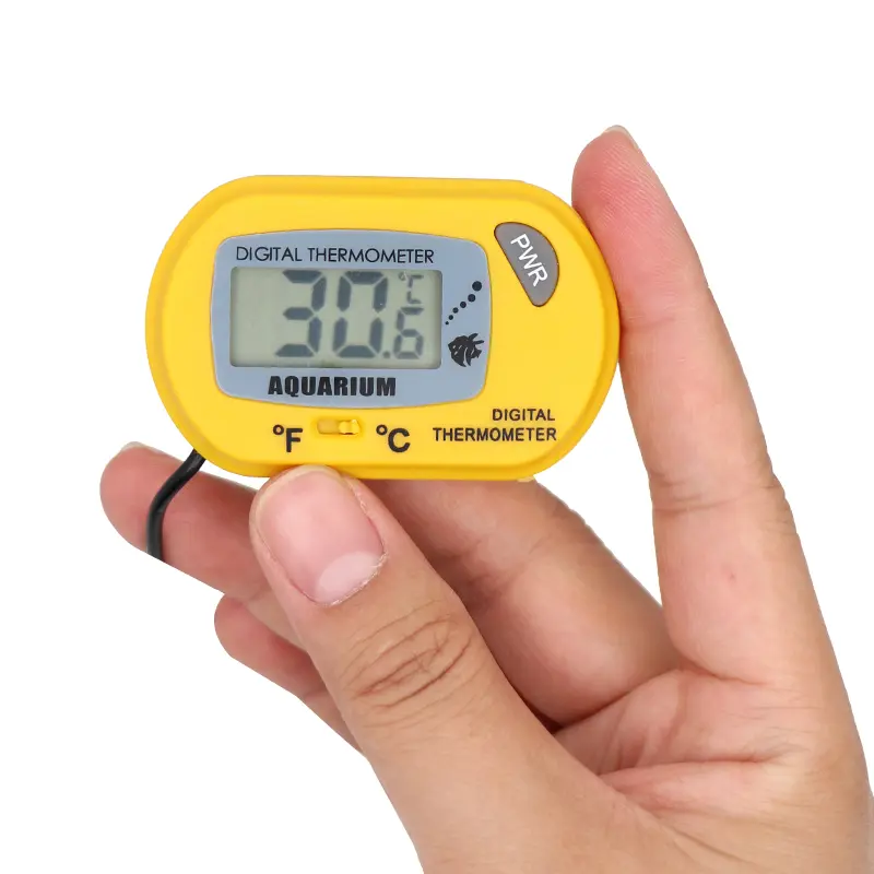 Digital Lcd Aquarium Thermometer Waterproof Fish Tank Sensor with Probe Temperature Sensor Measuring Tool with Suction Cup