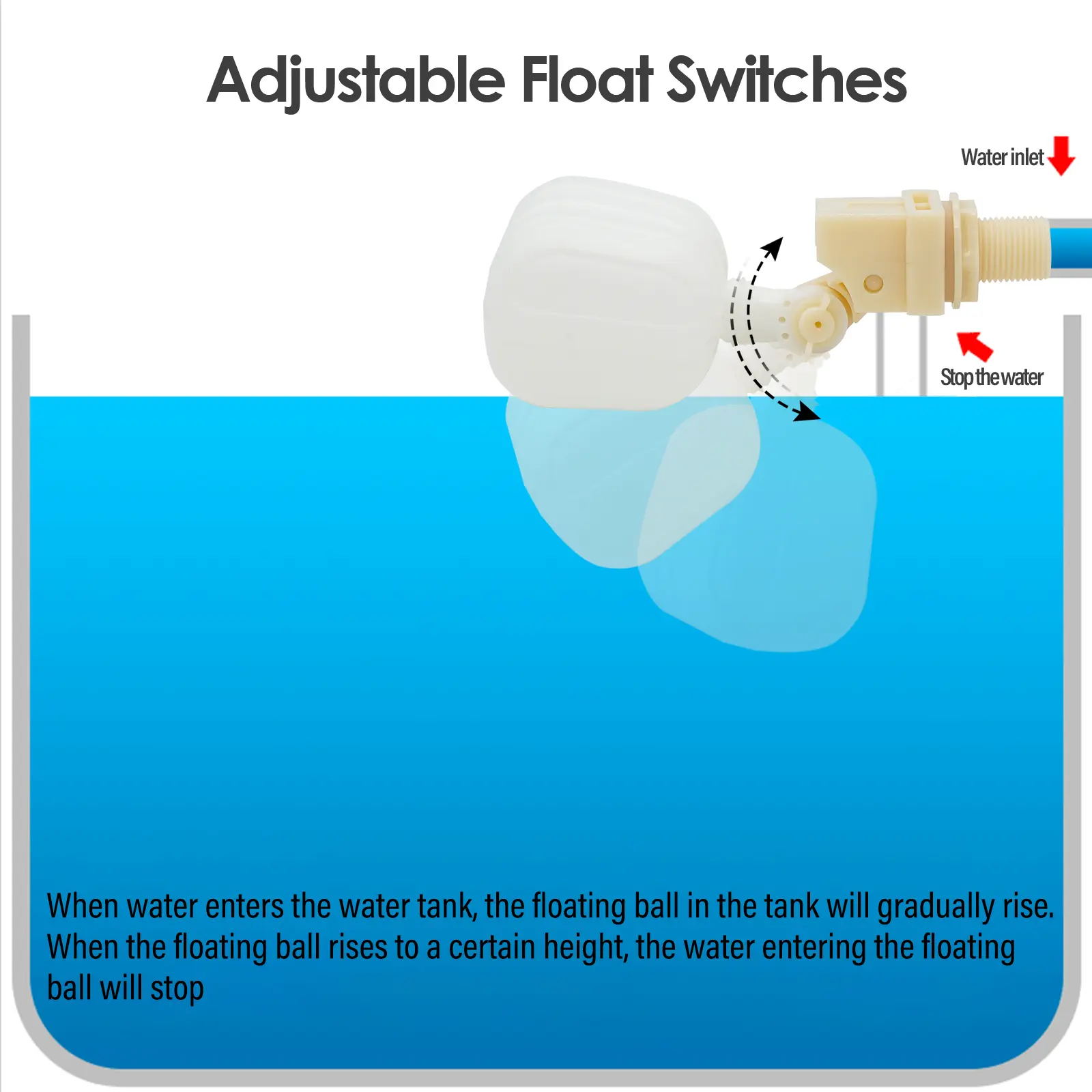 Farm Cattle Sheep Dog 1/2" 3/4" Automatic Waterer Bowl Float Valve Fish Tank Aquarium Water Humidifier Valve Livestock Tool