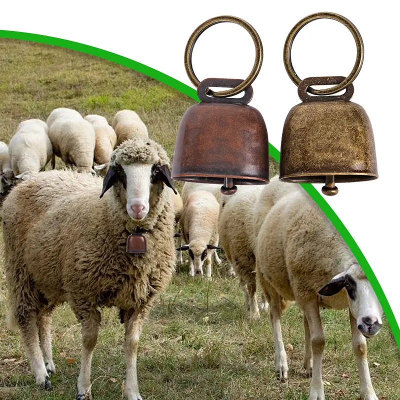 Grazing Iron Bell Anti Lost Bell Cow Horse Sheep Bell Retro Bell Dog Cat Collar Bell for Cattle Goat Farm Animal Sheep 1/2Pcs