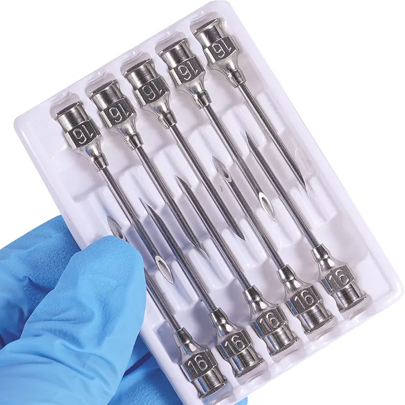 Multiple Specifications of Animal Metal Injection Needles, Stainless Steel Syringes, Cattle Sheep Vaccine Injection Needles