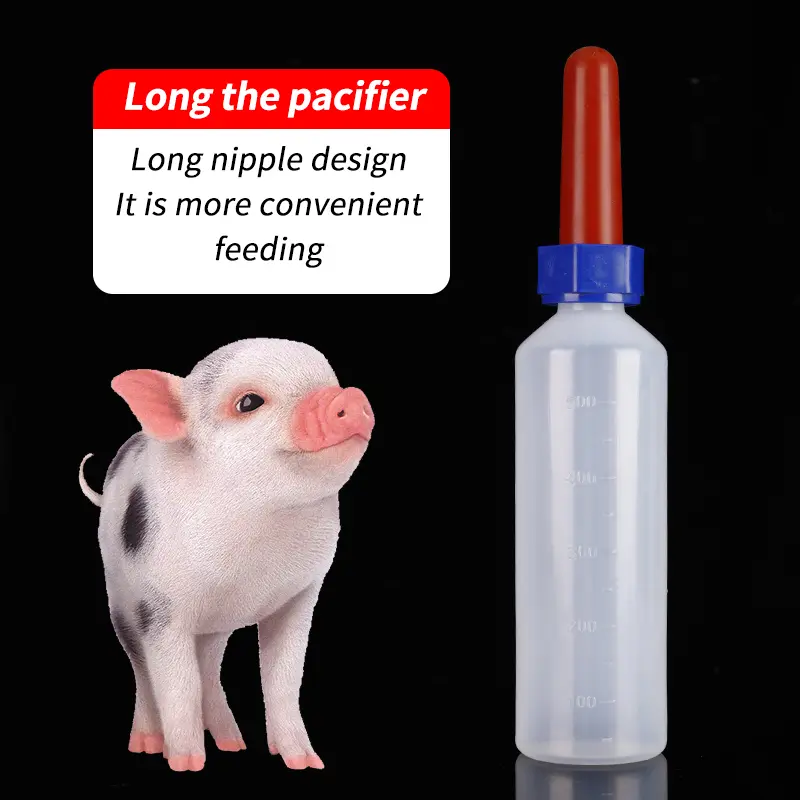 250ml/500ml Lamb Milking Bottle Nipple Drinker Sheep Calf Piglet Feeding Bottle with Nipple Farm Animals Feeding Supplies 1 Pc