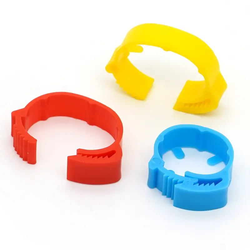 10/30/50Pcs Adjustable Poultry Chicken Foot Ring Identification Leg Rings Clip for Poultry Chickens Ducks Geese Parrot