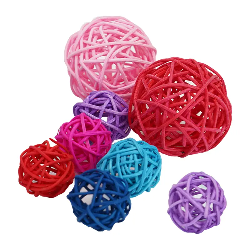 Pet Bird Toys Chewing Toys Bird Rattan Ball Toy For Parrot Budgie Parakeet Cockatiel Chewing Playing Toys Parrot Cages Toys 5pcs
